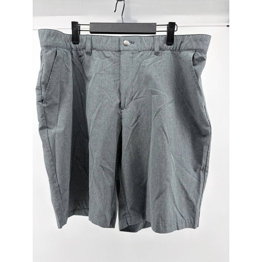 Adidas Men's Shorts Spellout Logo Golf Active Stretch 4 Pockets Grey Sz 40